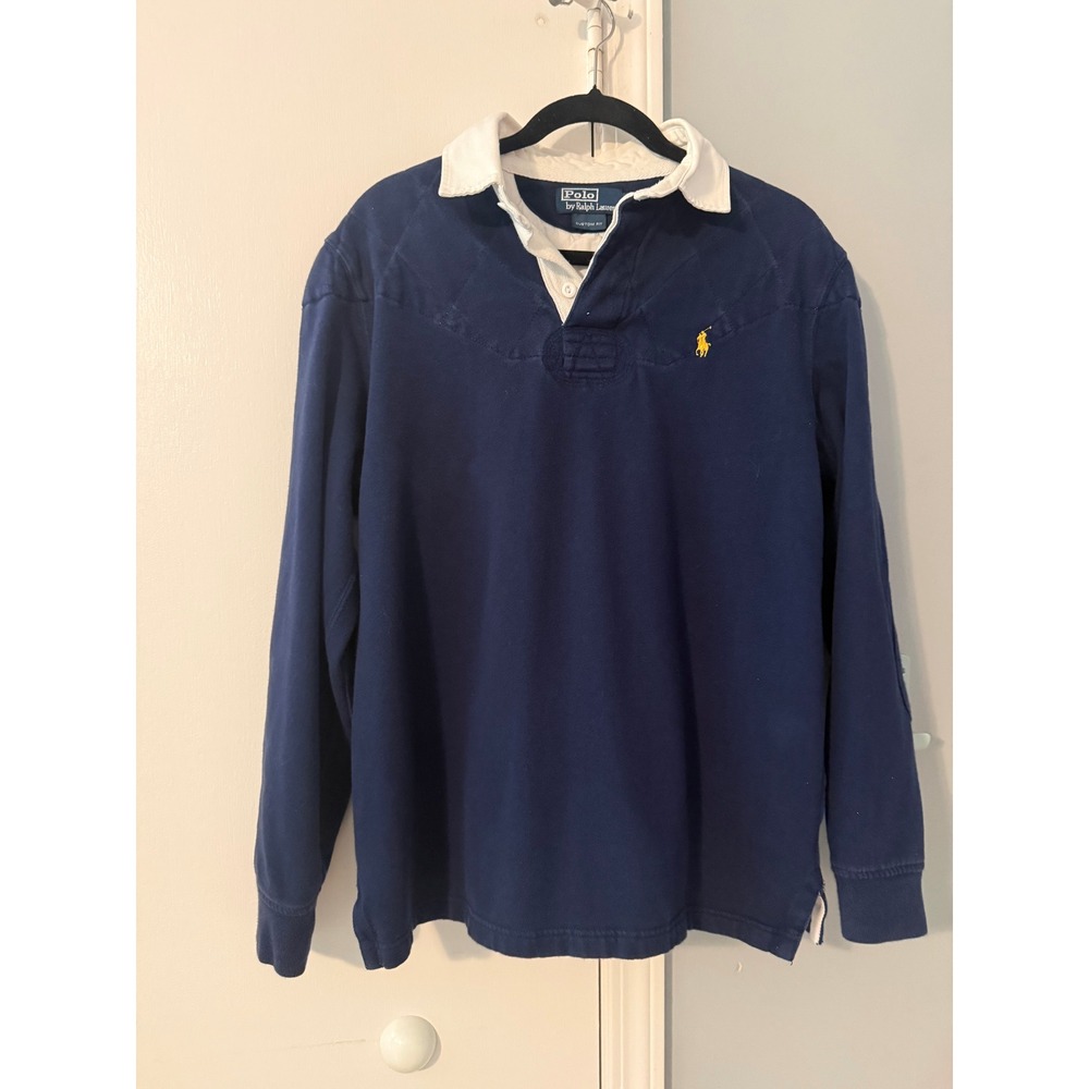 Polo Ralph Lauren Navy Royal Blue Long Sleeve Rugby Shirt